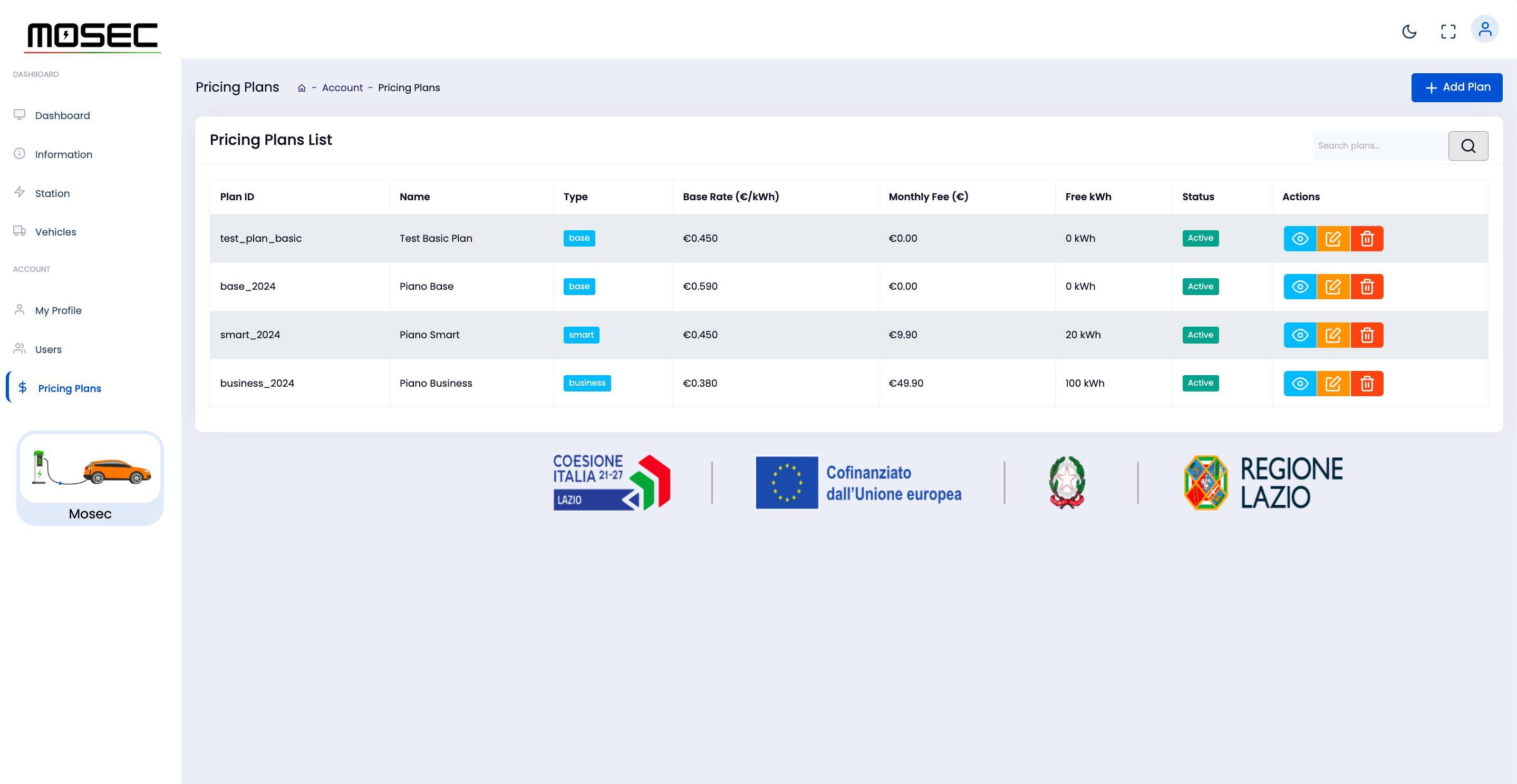 Gestione tariffe e piani di pricing personalizzabili